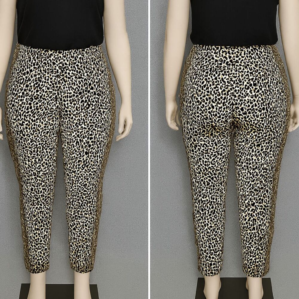 J.Crew Cropped Leopard Everyday Leggings Women's Size 14